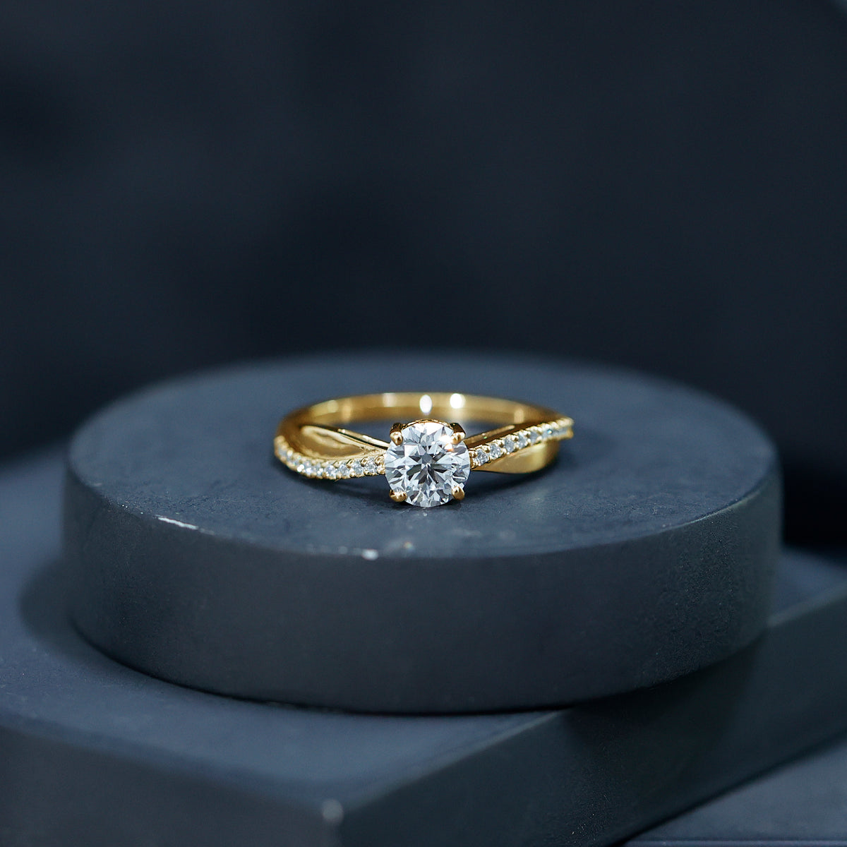 Rosec Jewels-IGI Graded 1 Carat Lab Grown Diamond Solitaire Engagement Ring