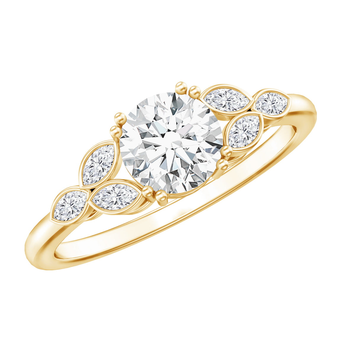 1 Carat Lab Grown Diamond Engagement Ring with IGI Certification Lab - ( E-VS1 ) - Rosec Jewels