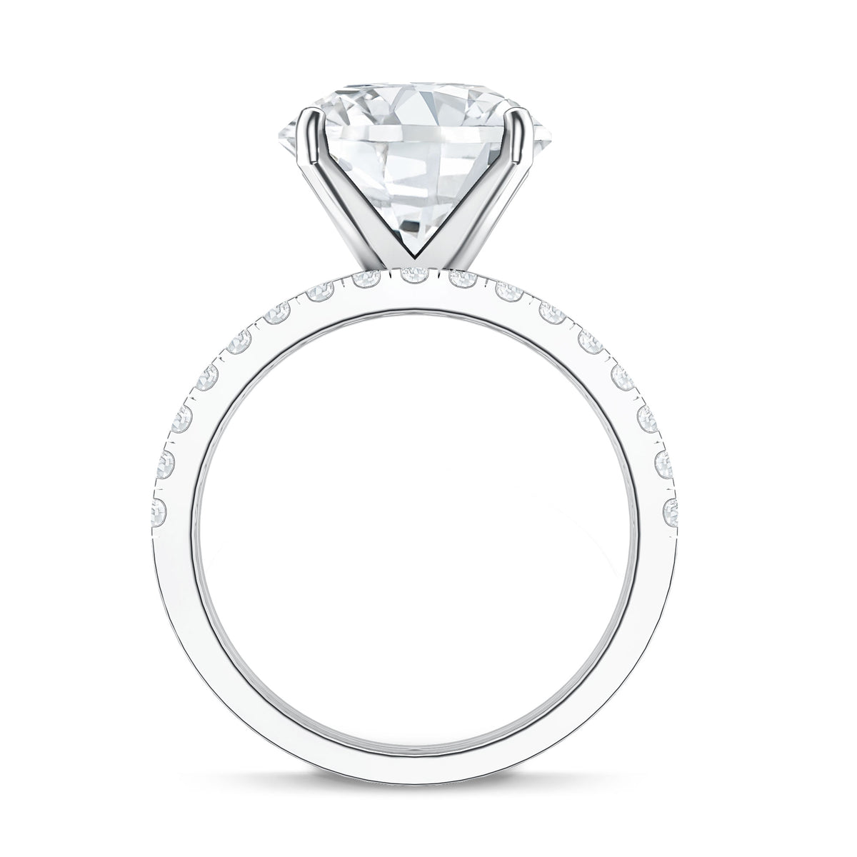 Rosec Jewels-5 Carat Solitaire Lab Grown Diamond Ring Set with IGI Certificate