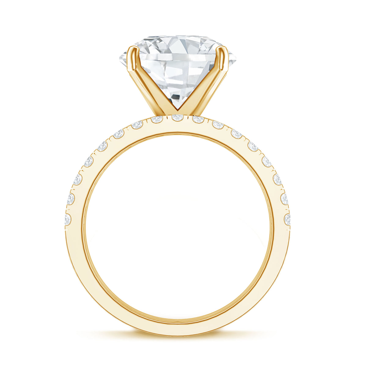 Rosec Jewels-5 Carat Solitaire Lab Grown Diamond Ring Set with IGI Certificate