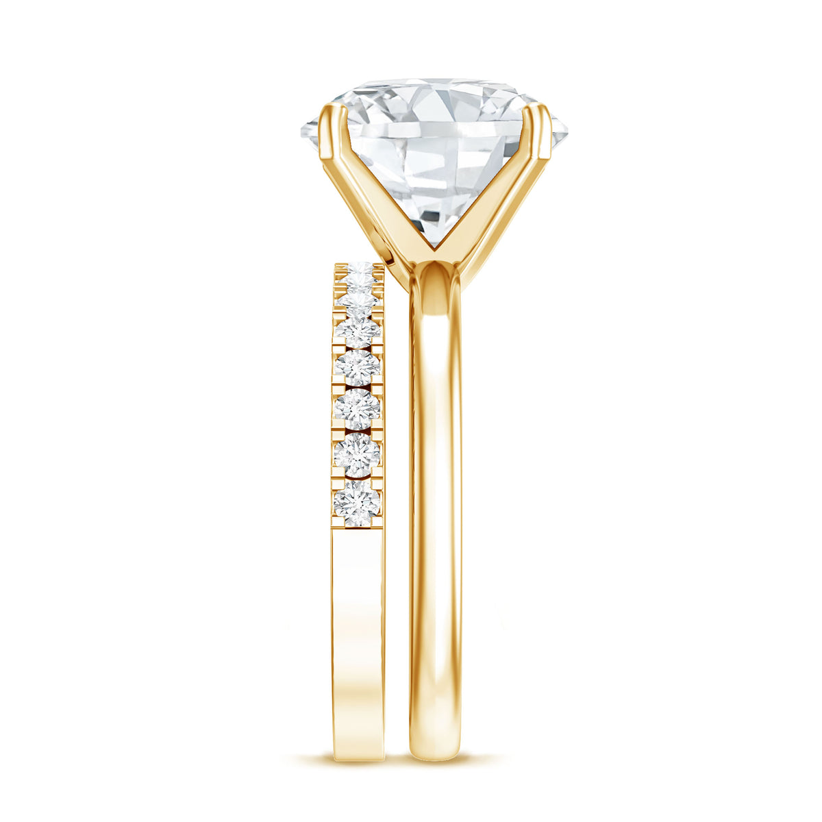 Rosec Jewels-5 Carat Solitaire Lab Grown Diamond Ring Set with IGI Certificate