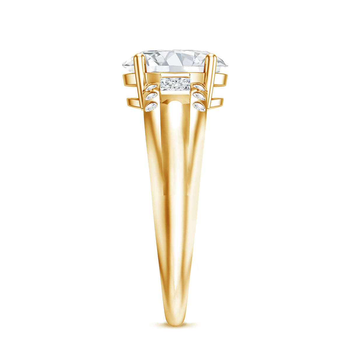IGI Graded 2 Carat Lab Grown Oval Diamond Statement Ring Lab - ( E-VS1 ) - Rosec Jewels