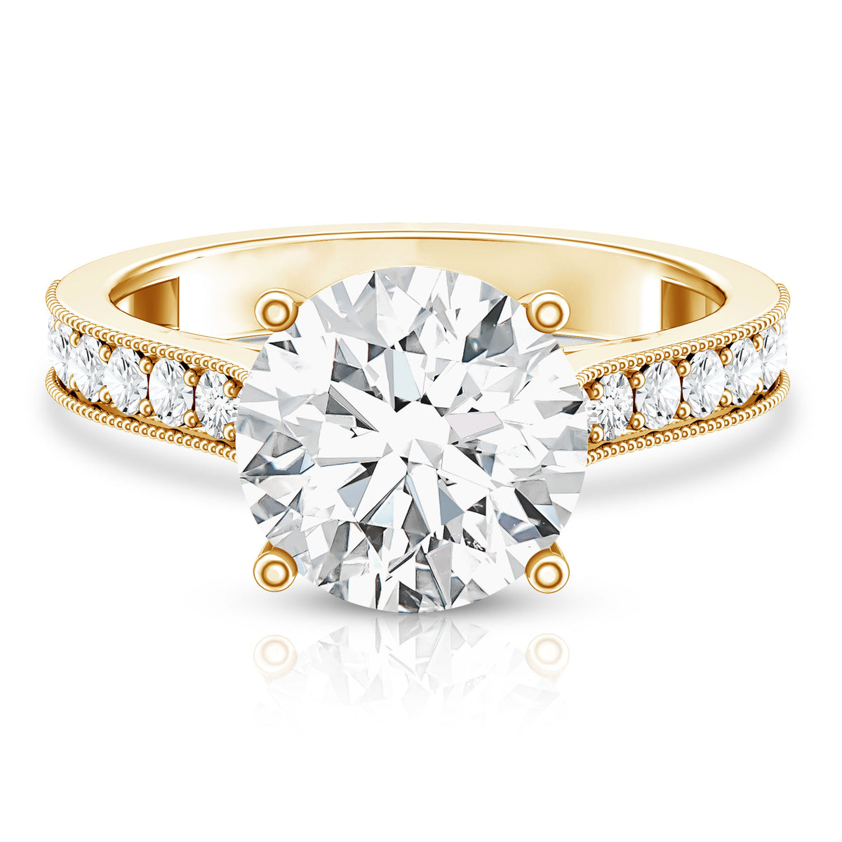 Rosec Jewels-IGI Authenticated 4 Carat Lab Grown Diamond Classic Engagement Ring