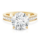 Rosec Jewels-5 Carat Lab Grown Diamond Cathedral Engagement Ring with IGI Certificate