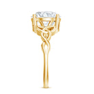 4 Carat Solitaire Lab Grown Diamond Celtic Knot Engagement Ring with IGI Certificate Lab - ( E-VS1 ) - Rosec Jewels