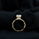 Rosec Jewels-IGI Documented 4 Carat Princess Cut Lab Diamond Crossover Engagement Ring