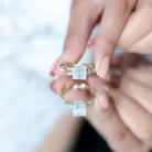 Rosec Jewels-IGI Documented 4 Carat Princess Cut Lab Diamond Crossover Engagement Ring