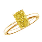 Rosec Jewels-2 Carat Radiant Cut Lab Yellow Diamond Solitaire Engagement Ring IGI Certified