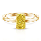 Rosec Jewels-2 Carat Radiant Cut Lab Yellow Diamond Solitaire Engagement Ring IGI Certified