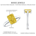 Rosec Jewels-IGI Certified 3 Carat Lab Grown Yellow Diamond Radiant Cut Engagement Ring