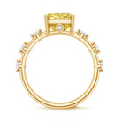 Rosec Jewels-Radiant Cut Lab Grown Yellow Diamond 4 Carat Engagement Ring IGI Certified