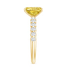 Rosec Jewels-IGI Graded 2 Carat Lab Grown Yellow and White Diamond Radiant Cut Engagement Ring