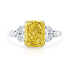 Rosec Jewels-Radiant Cut 2 Carat Lab Grown Yellow Diamond Engagement Ring with IGI Certificate