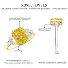 Rosec Jewels-Radiant Cut 2 Carat Lab Grown Yellow Diamond Engagement Ring with IGI Certificate