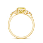 Rosec Jewels-Radiant Cut 2 Carat Lab Grown Yellow Diamond Engagement Ring with IGI Certificate
