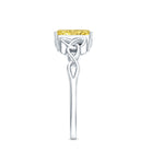 Rosec Jewels-IGI Verified Celtic Engagement Ring with 2 Carat Radiant Cut Lab Yellow Diamond