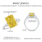 Rosec Jewels-IGI Certified 5 Carat Lab Yellow Diamond Radiant Cut Engagement Ring with Hidden Halo