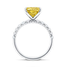 4 Carat Radiant Cut Lab Grown Yellow Diamond Engagement Ring IGI Certified Vivid Yellow - VS1 - Rosec Jewels