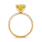 4 Carat Radiant Cut Lab Grown Yellow Diamond Engagement Ring IGI Certified Vivid Yellow - VS1 - Rosec Jewels