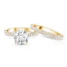 Rosec Jewels-IGI Verified Lab Grown Diamond 3 Carat Engagement Ring with Wedding Band