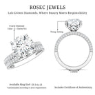 Rosec Jewels-4 Carat IGI Authenticated Lab Grown Diamond Wedding Ring Set for Women
