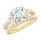 3 Carat Lab Diamond Engagement Ring Set with IGI Certificate Lab - ( E-VS1 ) - Rosec Jewels