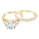3 Carat Lab Diamond Engagement Ring Set with IGI Certificate Lab - ( E-VS1 ) - Rosec Jewels