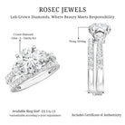 Rosec Jewels-IGI Documented 3 Carat Lab Grown Diamond Bridal Ring Set