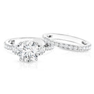 Rosec Jewels-IGI Documented 3 Carat Lab Grown Diamond Bridal Ring Set