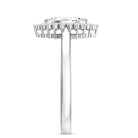 Elongated Marquise Cut Lab Grown Diamond Halo Engagement Ring for Her Lab - ( EF-VS ) - Rosec Jewels