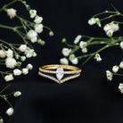 Marquise Cut Lab Grown Diamond Bridal Ring Set for Her Lab - ( EF-VS ) - Rosec Jewels