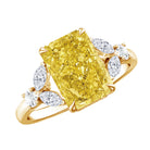 Rosec Jewels-3 Carat Radiant Cut Lab Yellow Diamond Designer Engagement Ring IGI Certified