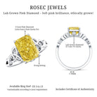 Rosec Jewels-IGI Certified Celtic Design Engagement Ring with Radiant Cut 3 Carat Lab Grown Diamond