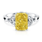 Rosec Jewels-IGI Certified Celtic Design Engagement Ring with Radiant Cut 3 Carat Lab Grown Diamond