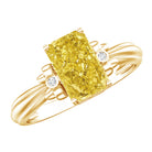 Rosec Jewels-IGI Graded Lab Grown 2 Carat Yellow Diamond Radiant Cut Engagement Ring