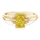 Rosec Jewels-IGI Graded Lab Grown 2 Carat Yellow Diamond Radiant Cut Engagement Ring