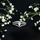 Marquise Cut Moissanite Engagement Ring with Enhancer D-VS1 - Rosec Jewels