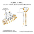 Rosec Jewels-4 Carat Lab Grown Diamond Bridal Ring Set with IGI Certificate