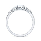 1.8 Carat Emerald Cut Moissanite Engagement Ring with Side Stones D-VS1 - Rosec Jewels