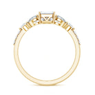1.8 Carat Emerald Cut Moissanite Engagement Ring with Side Stones D-VS1 - Rosec Jewels