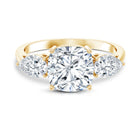 Rosec Jewels-IGI Documented 3 Carat Cushion Cut Lab Grown Diamond Journey Ring