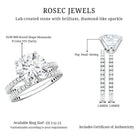 4.4 Carat Moissanite Solitaire Engagement Ring with Ring Guard D-VS1 - Rosec Jewels