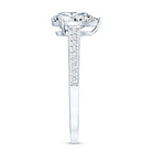 Rosec Jewels-IGI Graded Lab Created 2 Carat Diamond Teardrop Engagement Ring with Side Stones