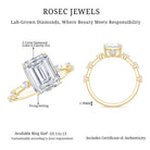Rosec Jewels-Lab Grown 3 Carat Diamond Emerald Cut Engagement Ring with IGI Certificate