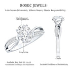 Rosec Jewels-IGI Verified 1 Carat Oval Lab Grown Diamond Infinity Engagement Ring for Women