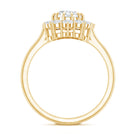 Certified Lab Grown 1 Carat Diamond Oval Halo Engagement Ring Lab - ( EF-VS ) - Rosec Jewels