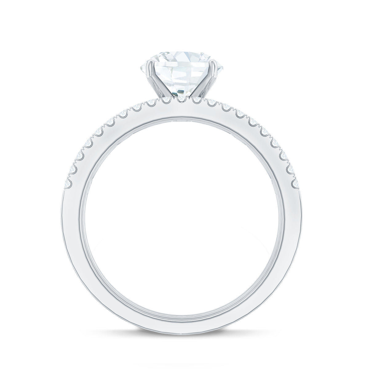 IGI Verified 3 Carat Lab Grown Diamond Trio Wedding Ring Set Lab - ( E-VS1 ) - Rosec Jewels