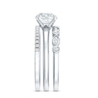 IGI Verified 3 Carat Lab Grown Diamond Trio Wedding Ring Set Lab - ( E-VS1 ) - Rosec Jewels