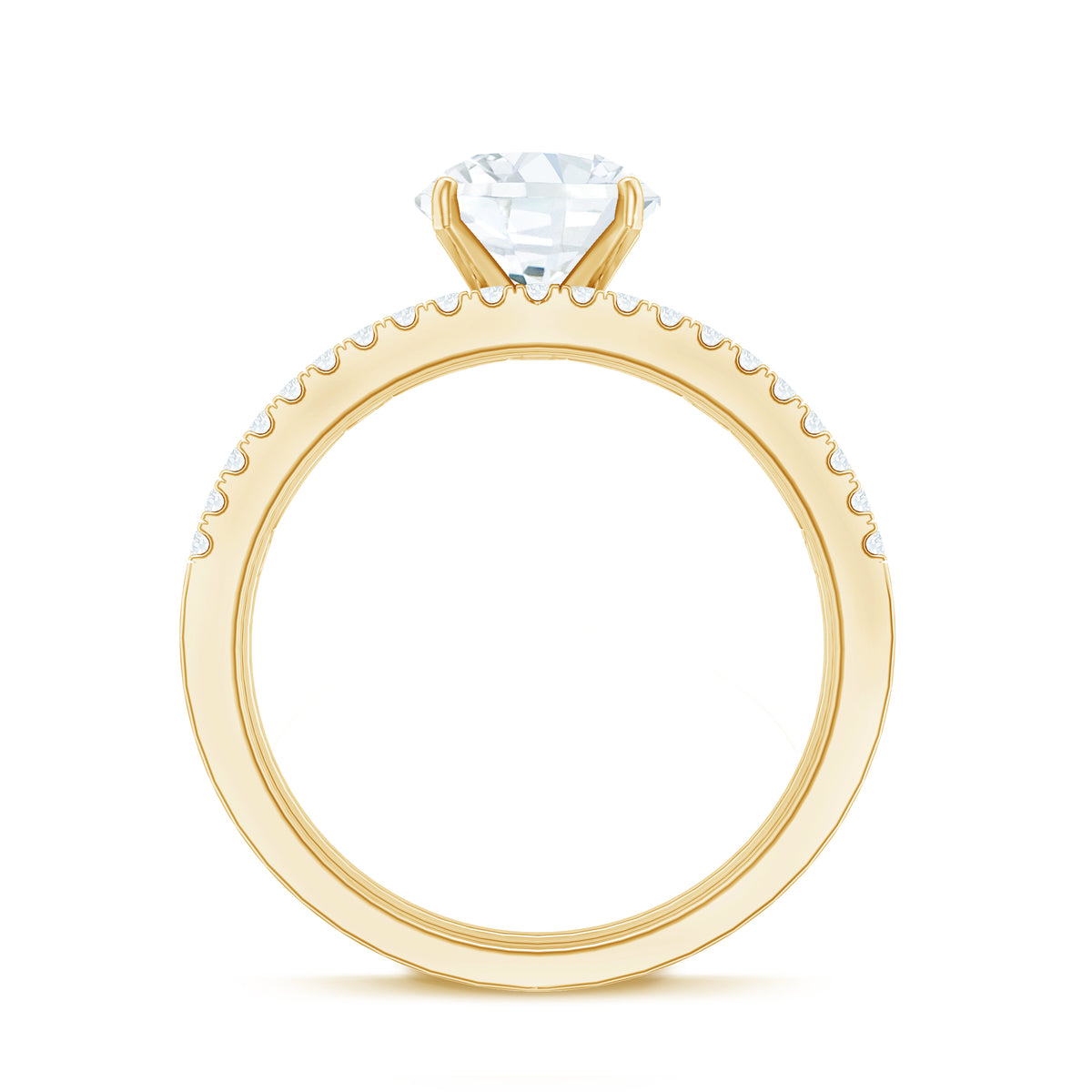 IGI Verified 3 Carat Lab Grown Diamond Trio Wedding Ring Set Lab - ( E-VS1 ) - Rosec Jewels