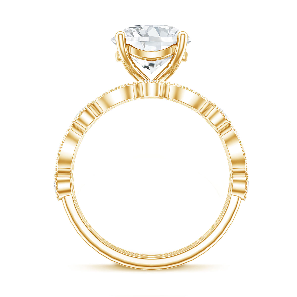 3 Carat Lab Grown Diamond Designer Wedding Ring Set IGI Certified Lab - ( E-VS1 ) - Rosec Jewels